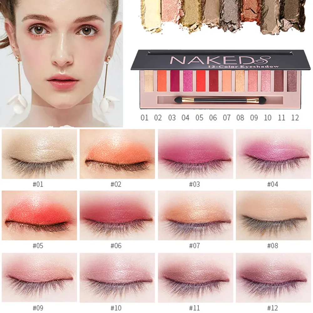

Cosmetic Makeup Shimmer Matte 12 Colors Eyeshadow Palette Sombras