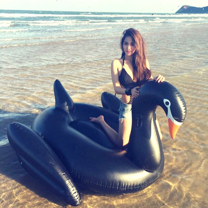 190x190cm plastic swimming pool toys black swan swim ring pools adult kids baby intex large inflatable