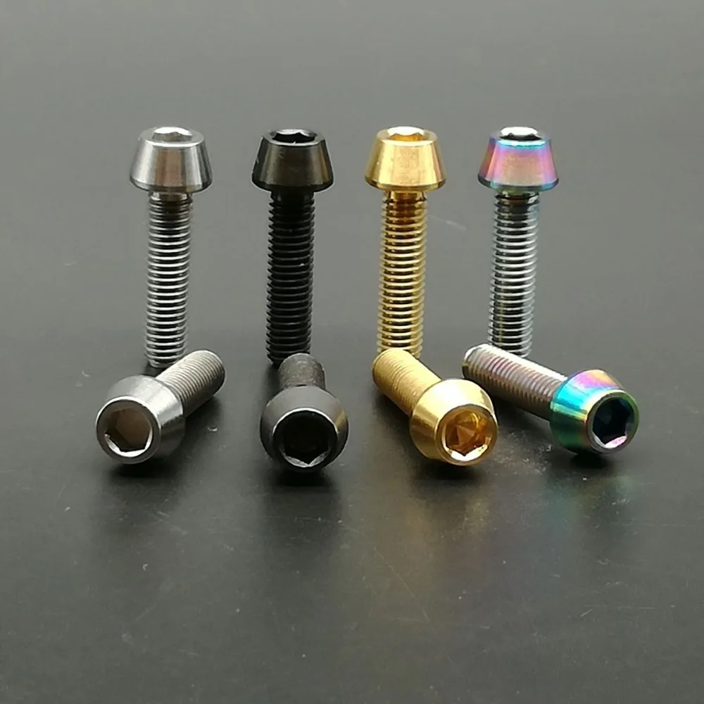 M5 Washer Wanyifa Titanium Ti Allen Hex M5x16 18 20mm Tapered Head Bolt With Washer Screw For Bicycle B 1293250