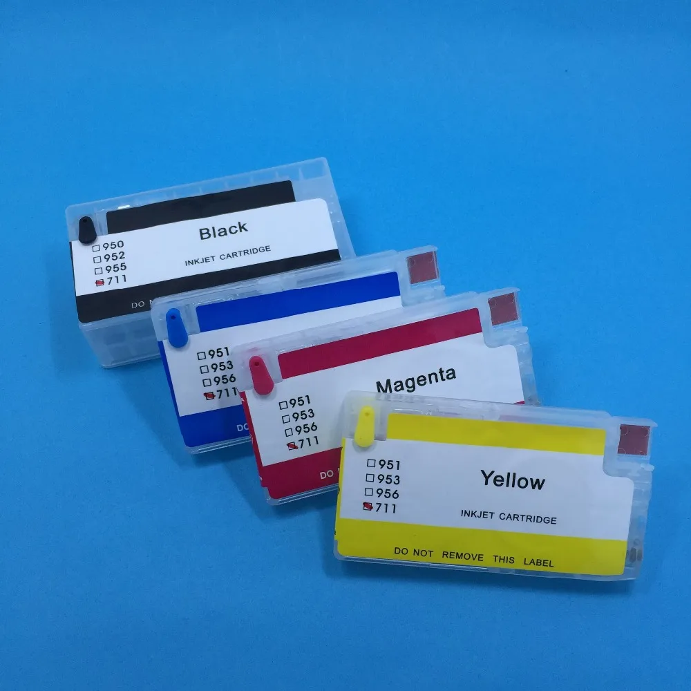 YOTAT Empty Refillable 711 ink cartridge for HP711 for HP Designjet T120 24T520 24T520 36 T120