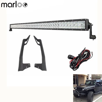 

Marloo 5D 52" 300W / 50 INCH 288w LED Work LIGHT BAR WITH WRANGLER JK MOUNTING BRACKET KIT For JEEP JK 2007-2017