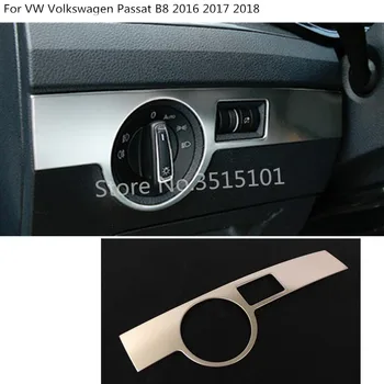 

Car inner stick front head Headlight light switch inner Trim frame lamp For Volkswagen VW Passat B8 2016 2017 2018 2019 2020