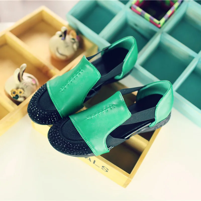 Summer Sandals Women 2018 Lady Yellow Red Shoes Woman Platform Flats Shoes Causal Rhinestone Sandals Roma Female Gladiator Shoes (23)