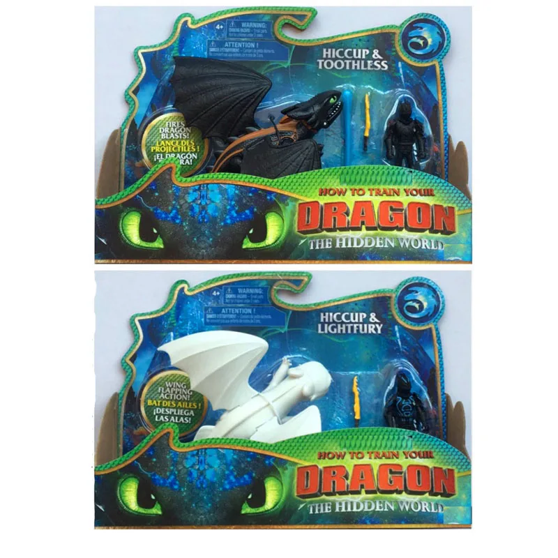 New Genuine How to Train Your Dragon Light Fury night fury Toothless Can move PVC Collectible Kids Gifts  Children