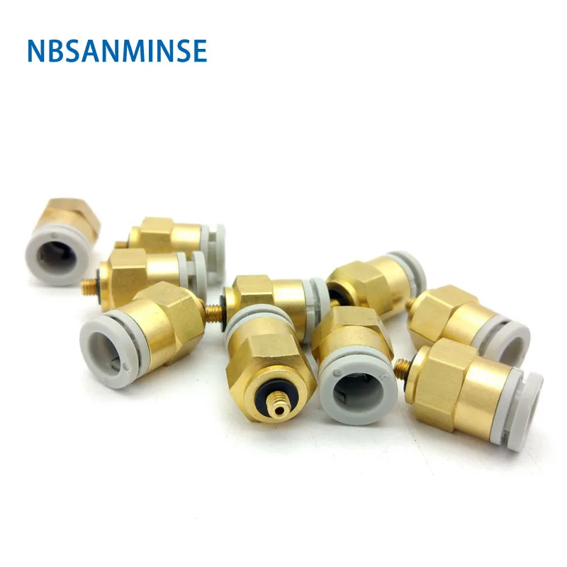

10Pcs/lot PC - C Compact One Touch Fitting Mini Fittings Pneumatic Push In Pneumatic Air Male Straight Fitting Sanmin