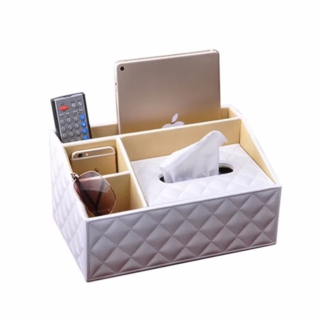 HIPSTEEN 2017 PU Leather Tissue Box Holder Pencil Pen