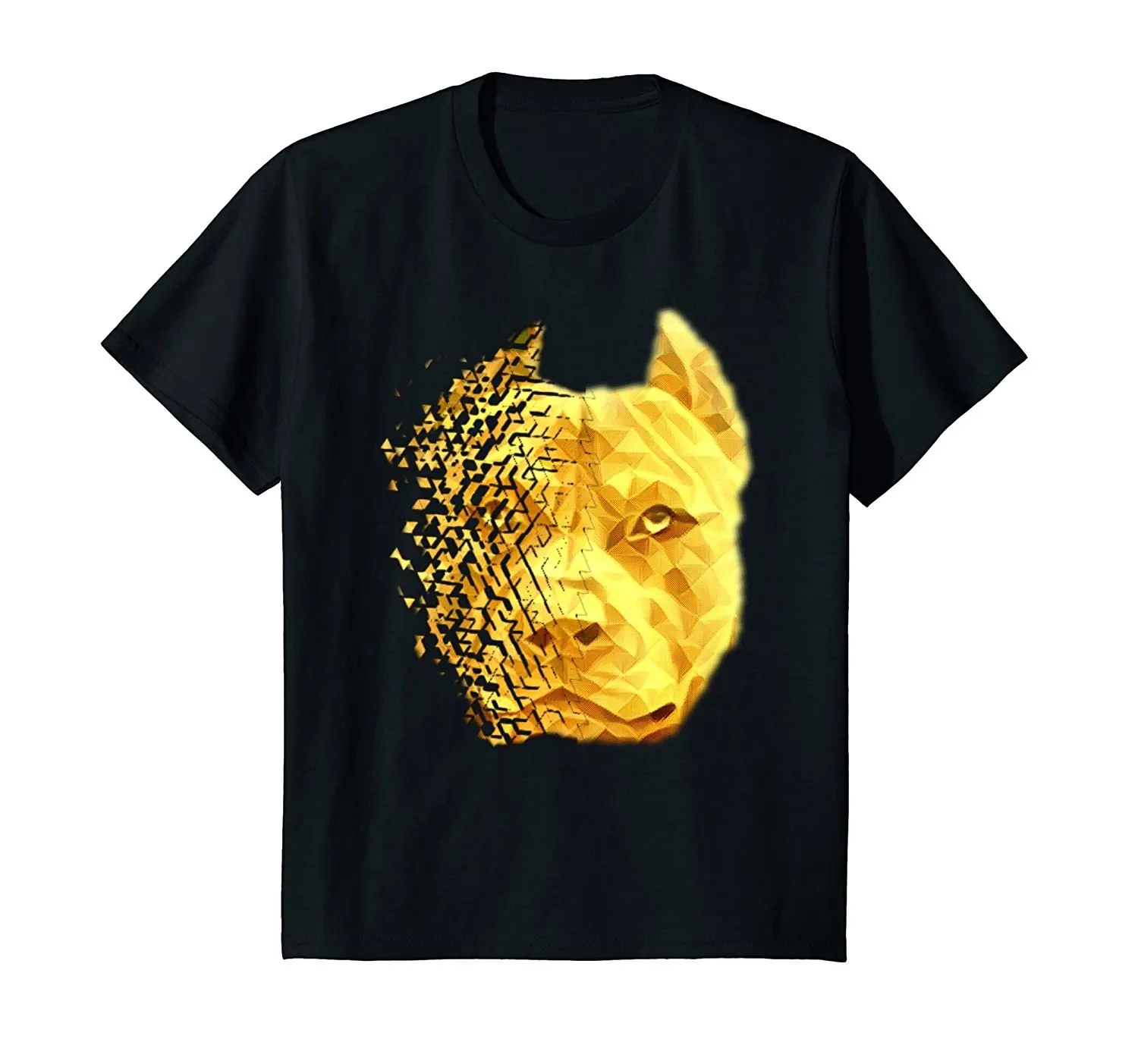 Горячая Распродажа, модная футболка из хлопка с золотым принтом «Pit Bull»