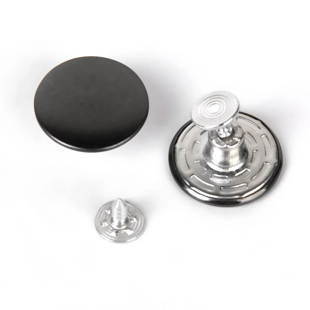 12 Sets Metal Buttons Denim Jeans Button Stud Hammer On DIY Craft Replacement Repair Part for Clothes Sweaters Sewing Supplies