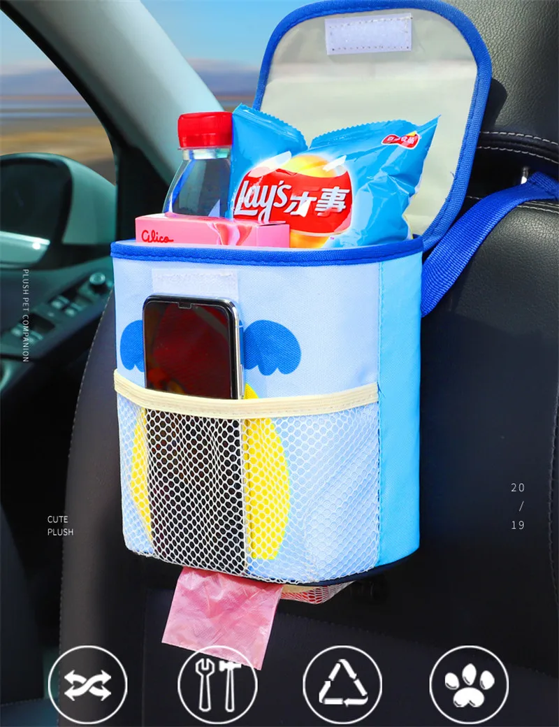 Universal Baby Stroller Bag Organizer Bag Cartoon Design Waterproof Car Hanging Basket Storage Stroller Accessories