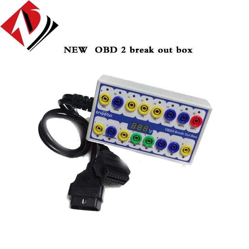 

OBDII OBD2 Breakout Box Car OBD 2 PIN Out Box Car Protocol Detector Auto Can Test Box Automotive Connector Car-detector