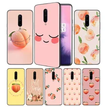 Peach Soft Black Silicone Case Cover for OnePlus 6 6T 7 Pro 5G Ultra-thin TPU Phone Back Protective