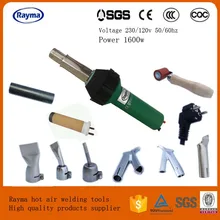 Горячая Распродажа бренд Rayma 1600 Вт сварочный аппарат для горячего воздуха пластиковый сварочный пистолет набор инструментов с 2х скоростной сварочной насадкой и 1x силиконовым валиком