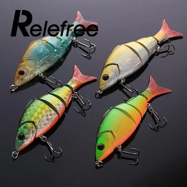  Relefree 1Pcs 22g 12.8cm Swim Fishing Lures Fishing Bait 3D Fishing Tackle Multi Jointed Lures Fish