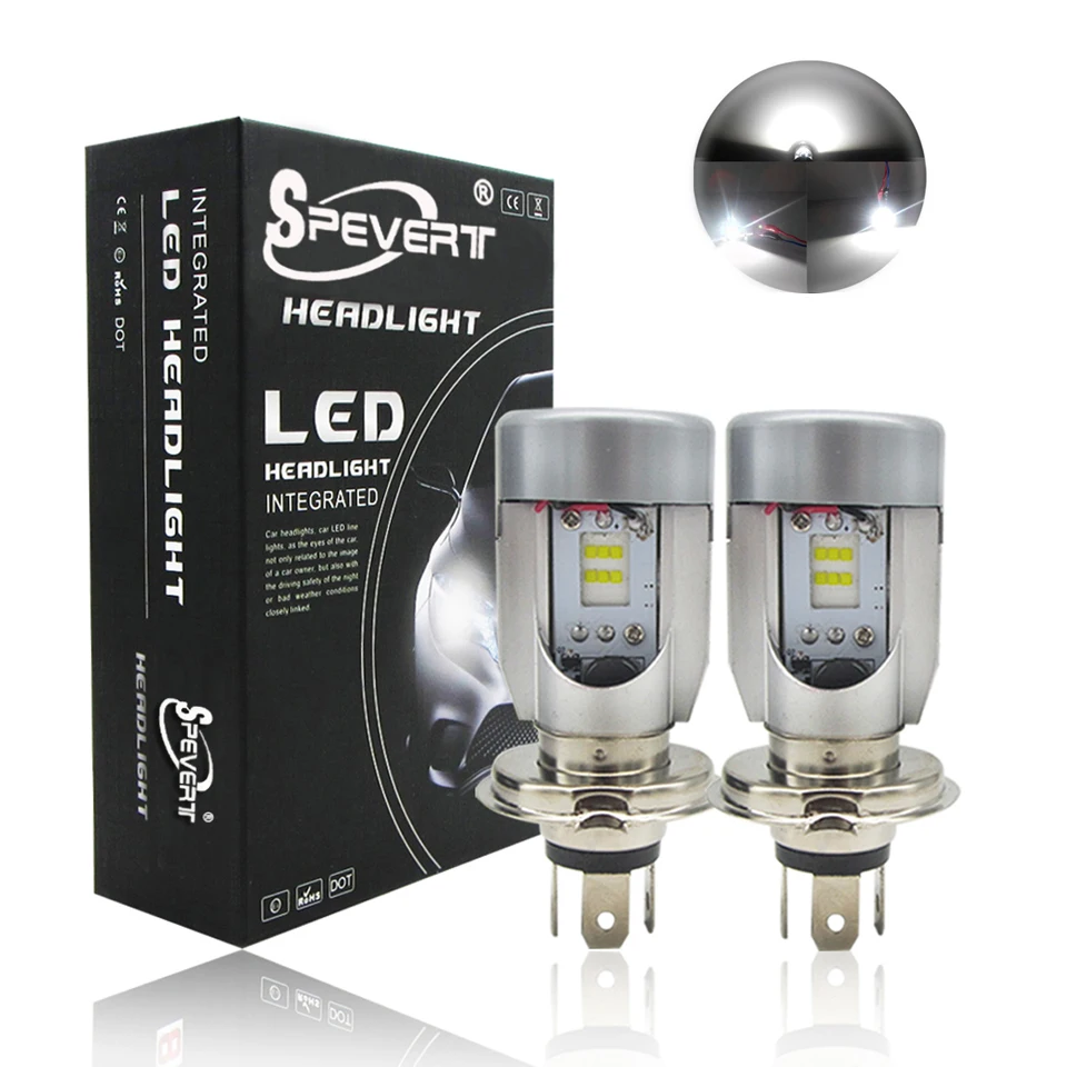 Speedt Plug& Play обновленный 55 Вт H4 светодиодный комплект для преобразования Hi/Lo фары замена HID лампы 6000K лампа