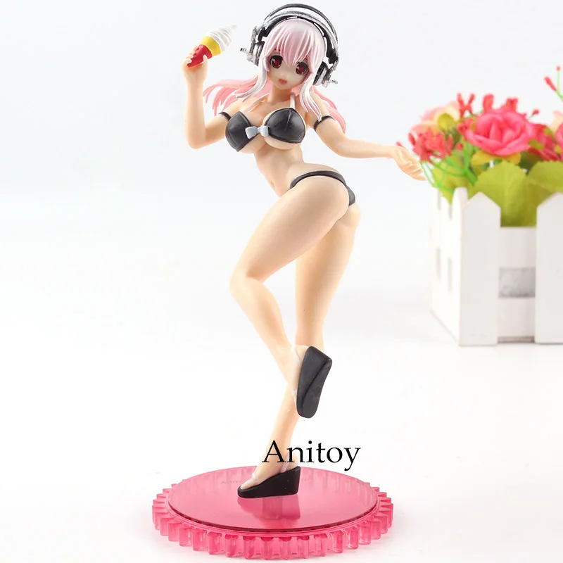 S-стиль- Супер Sonico Hatsune Miku фигурка кукла в купальнике Ver. 1/12 Масштаб ПВХ фигурка Коллекция Модель игрушки