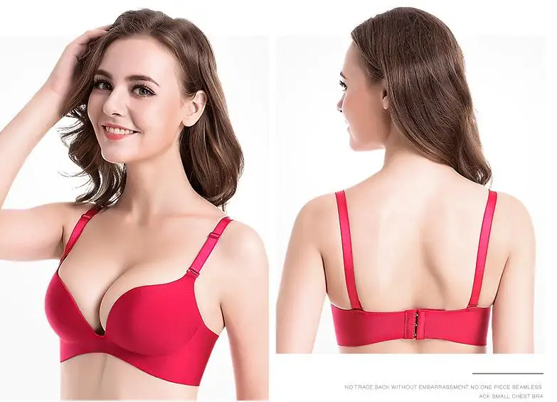 

8817New Sexy Seamless Bra Gather Adjustable Women Bra Seamless Underwear Push Up Bra Brand Support Wholesale 2017