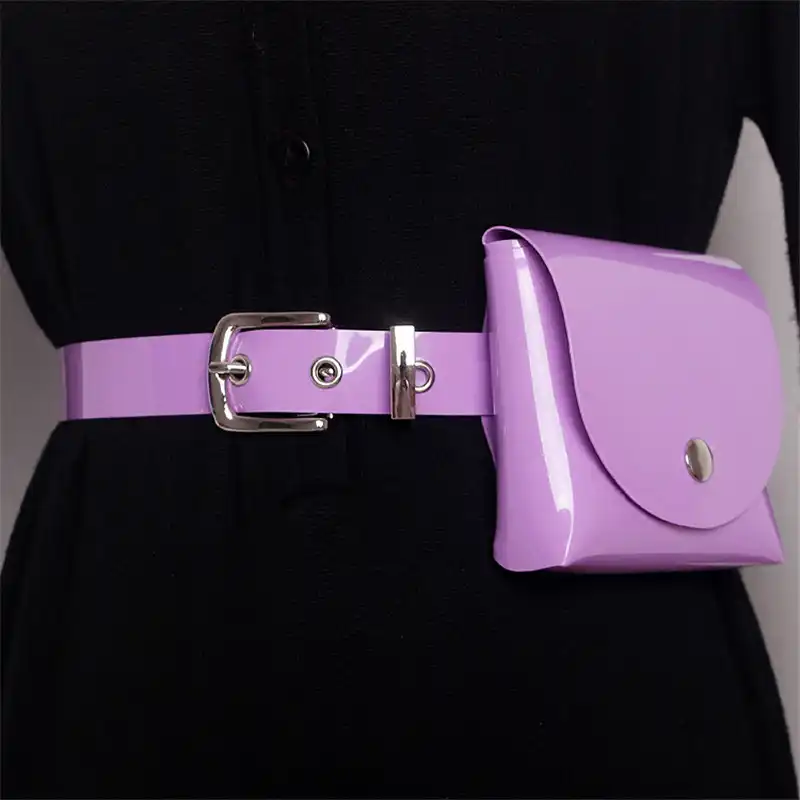 purple belt bag