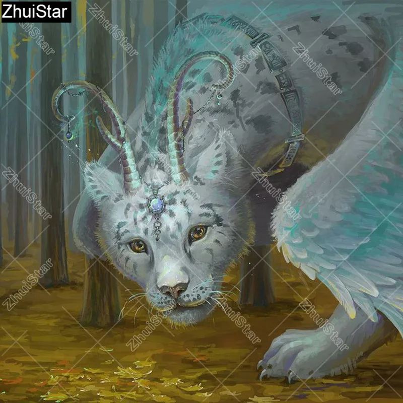

Zhui Star Full Square 5D DIY Diamond Painting "Elf tiger" Embroidery Cross Stitch Mosaic Home Decor Gift Y11