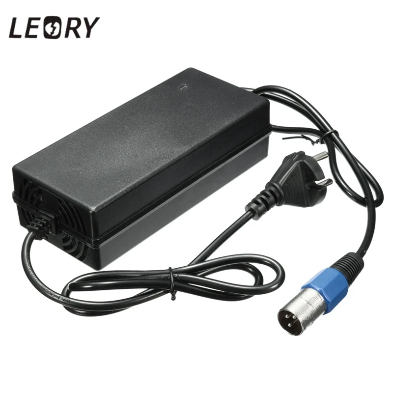 

LEORY 36 Volt 36V 1.6A 3 Male Connector Lead Acid Electric Battery Charger For Scooter Bike IZIP I-750 I-1000 Sereno eZip 1000