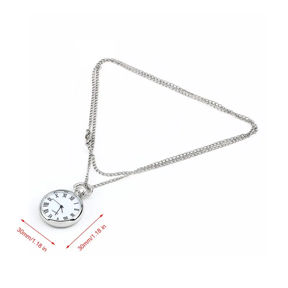 Модные Карманные& Fob часы винтажные длинные звенья цепи ожерелье серебро круглый кулон антикварный стиль часы