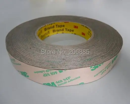 100% Original 3M 468MP High tempreture double sided sticker clear color two sided tape 468MP18mm*55m 5roll a lot good quality weaving a two sided network