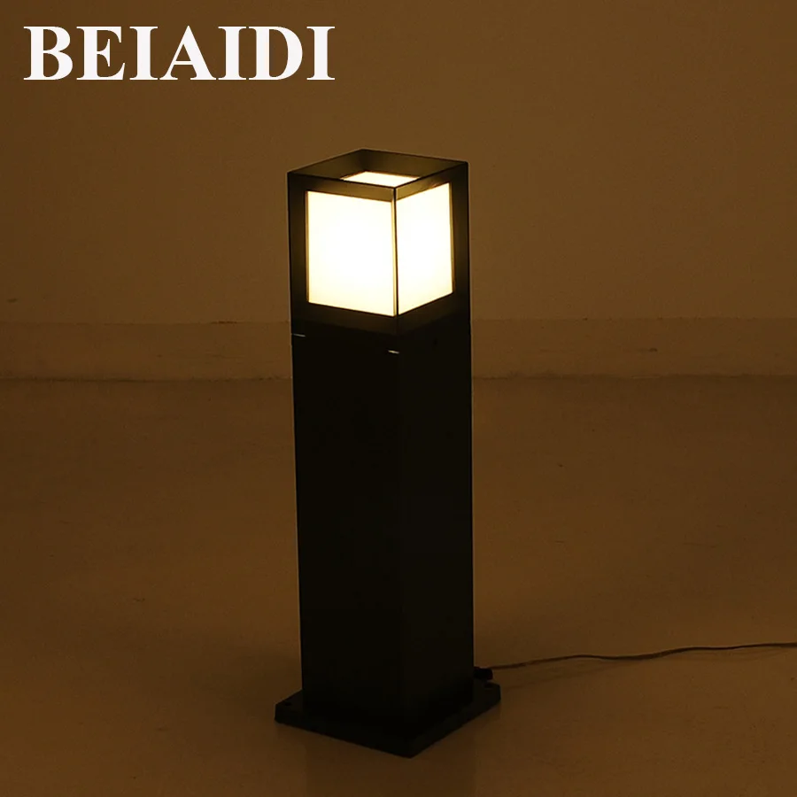 

BEIAIDI 2pcs 15W Waterproof LED Garden Lawn Lamp Outdoor Front Courtyard Villa Landscape Light Aluminum Pillar Post Lighting
