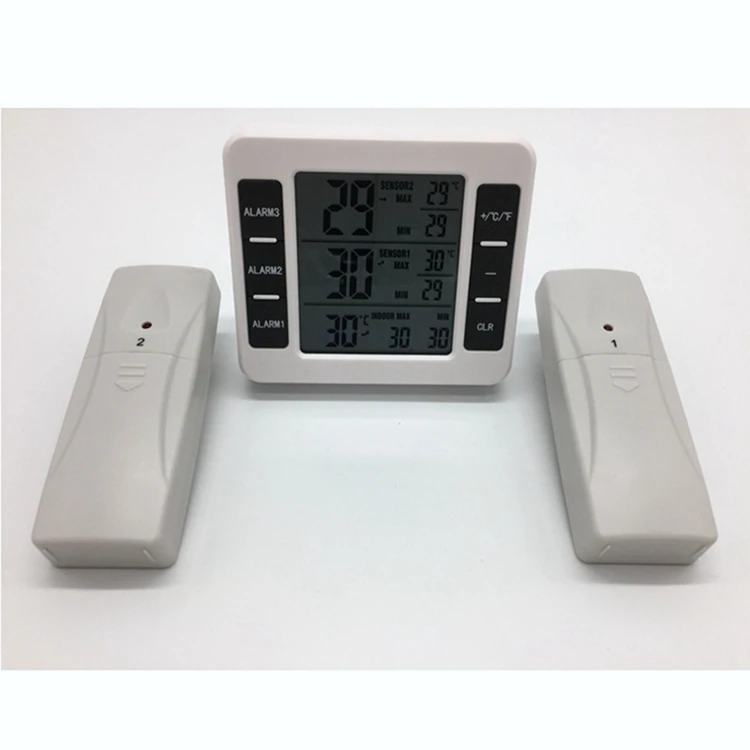 Беспроводной цифровой термометр-40C-60C C/F макс мин холодильники морозильники домашний холодильник датчик температуры монитор метеостанция