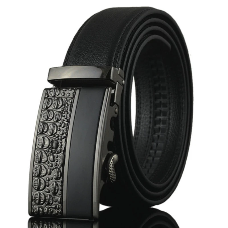 

2019 New Men Business Belts Luxury Cowhide Waist Straps Good Quality Leather Belts for Jeans Pants Fashion Casual Black Belts