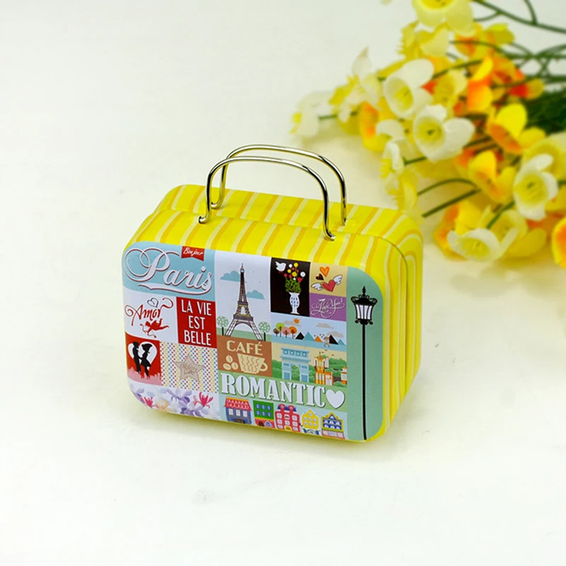 

Iron Coin Tinplate Storage Box Small Size Jewrly Earring Organizer Case Desktop Sundries Storage Boxes Candy Mini Handbag