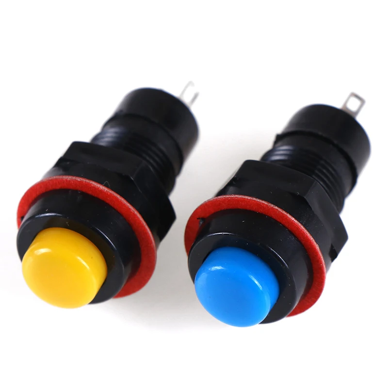 5pcs self-reset push button switch 10mm self return momentary push button switc*