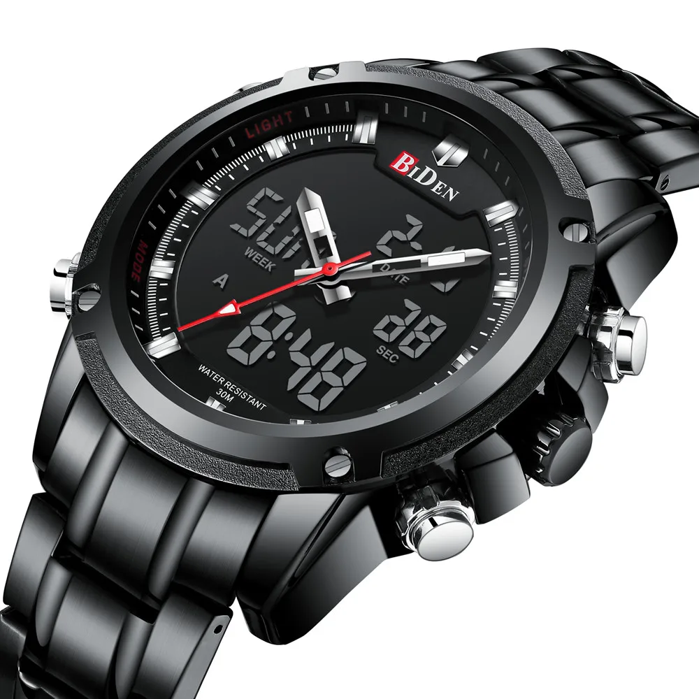 

2018 New Watch Men Fashion Sport Quartz Clock Mens Watches Top Brand Luxury Business Black Full Steel Waterproof Watch Male Hour