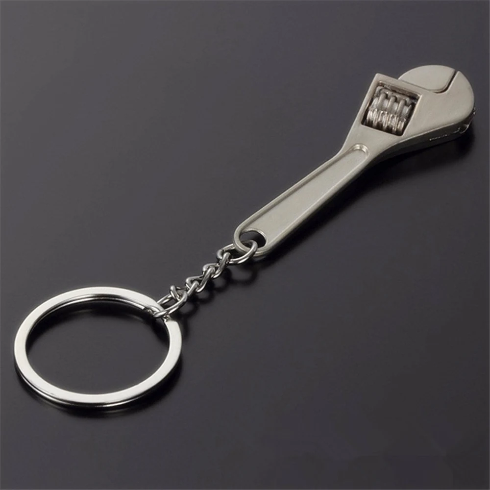 Мини инструменты брелок с гаечным ключом серебряный металлический ключ для авто кольцо высокого качества имитация гаечного ключа брелок ювелирные изделия брелоки подарок
