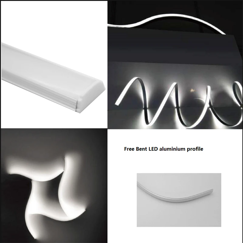 5 30 шт./лот 0 м/катушка гибкий светодиодный канал свободный изогнутый алюминиевый