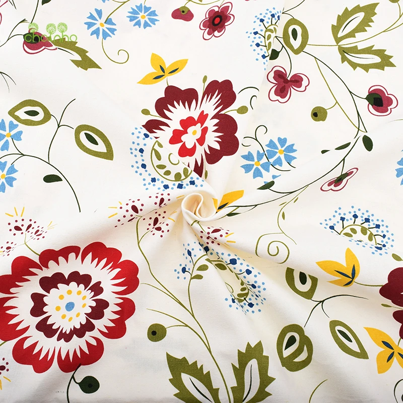 

Printed Cotton Linen Fabric For Patchwork Quilting Sewing DIY Sofa Table Cloth Furniture Cover Tissue Curtain Bag Cushion Fabric