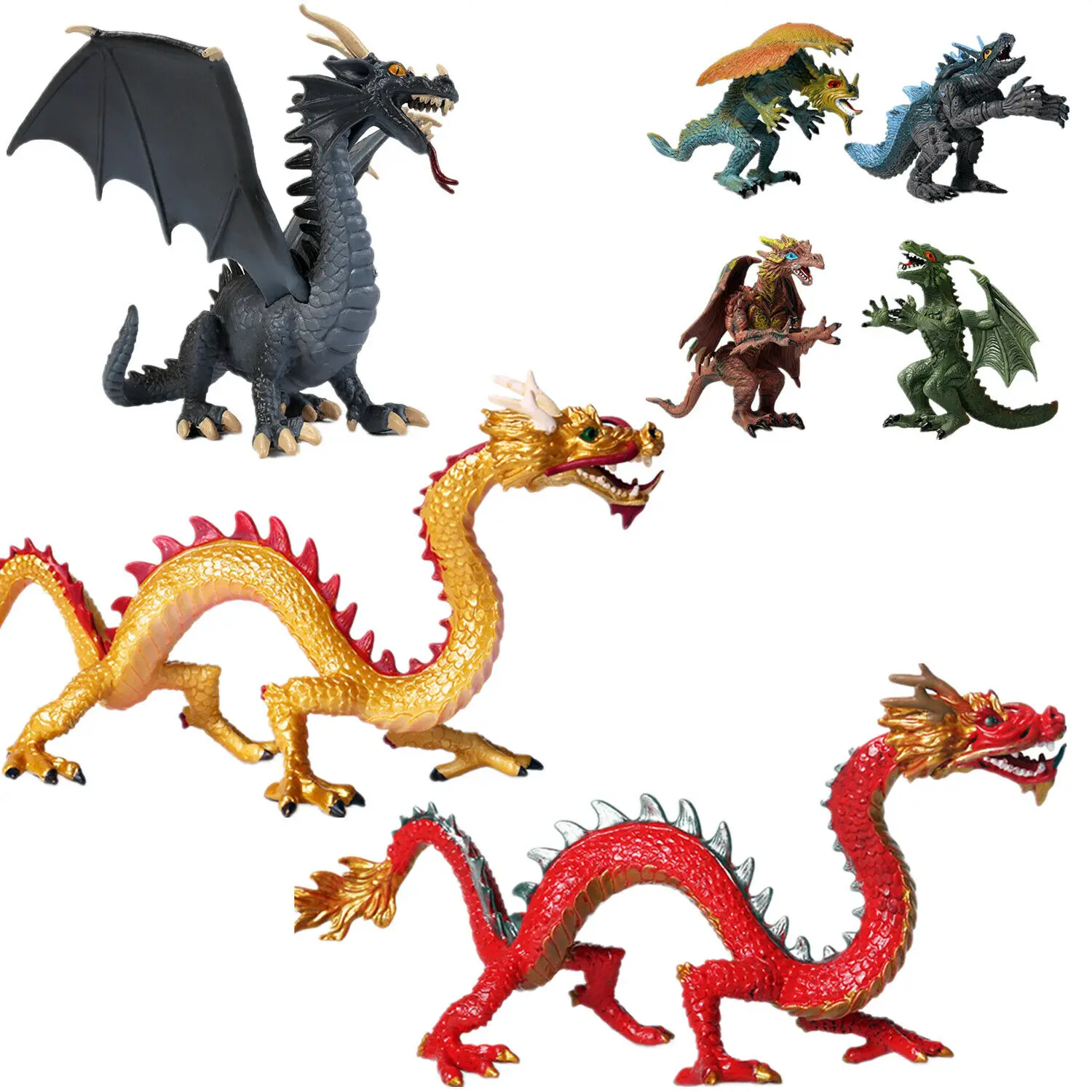 Западный китайский дракон Smaug динозавр фигурка животная модель игрушка