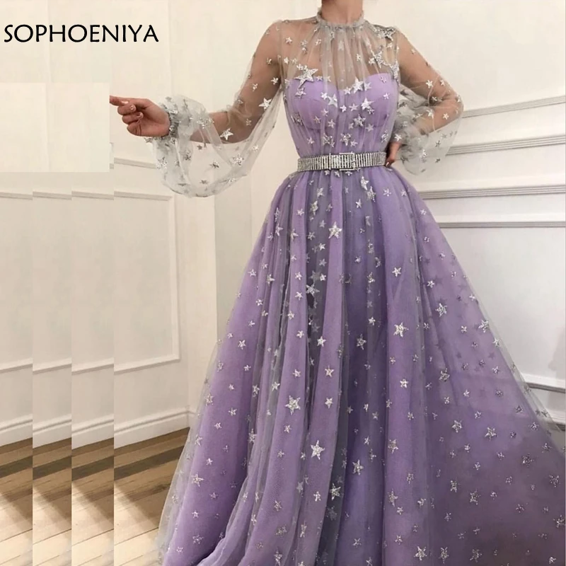 

New Arrival Long sleeve Lace evening dresses 2019 Sexy Muslim evening dress party Robe de soiree abiye abendkleider
