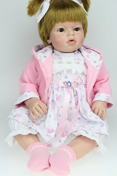 

70cm Handmade Baby Girl Dolls Realistic Soft Silicone Reborn Toddler Dolls Lifelike Vinyl Babies Princess Dolls Toys for Kids