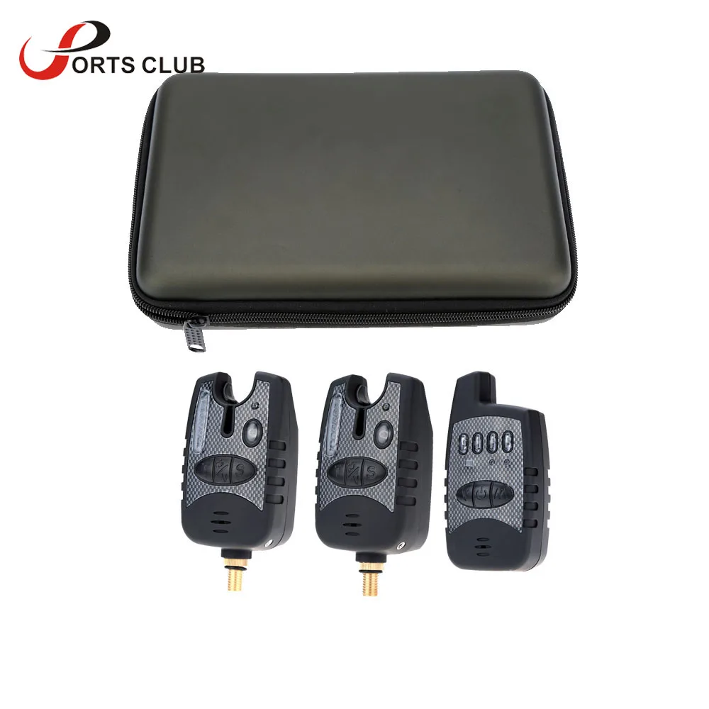 

High Quality Carp Fishing Bite Alarm LED Adjustable Tone Volume Sensitivity Sound 2 Fishing Alarm 1 Receiver in Case for Pesca