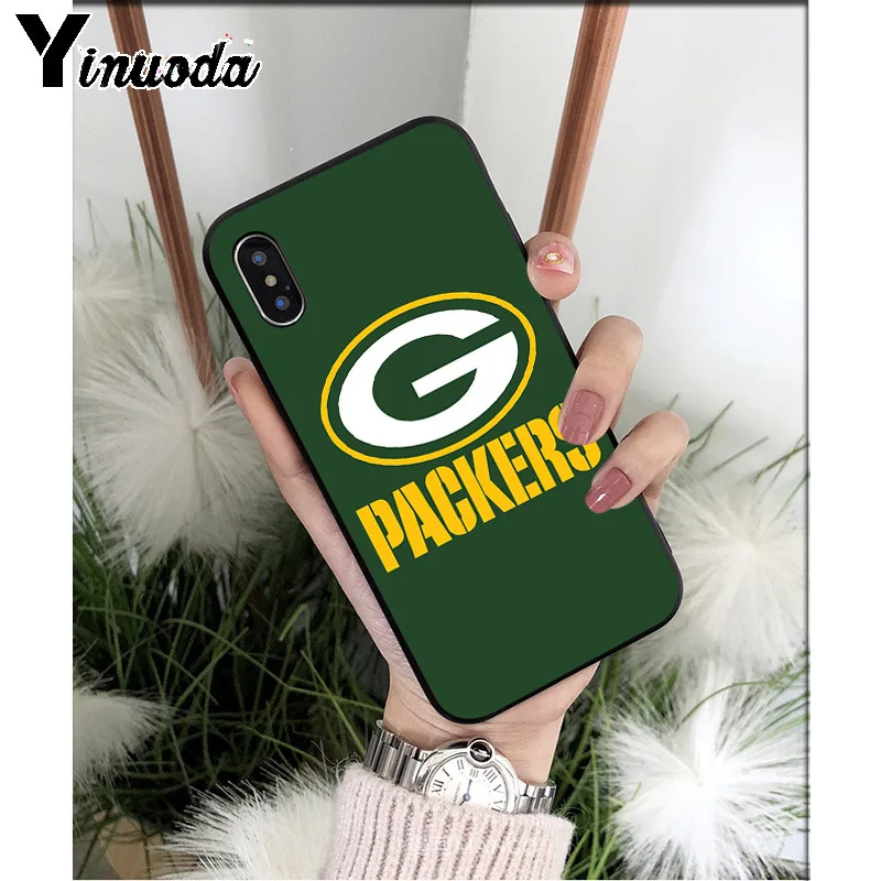 Yinuoda Green Bay Packers Мягкий силиконовый чехол для телефона из ТПУ для Apple iPhone 8 7 6 6S Plus X XS MAX 5 5S SE XR мобильных телефонов