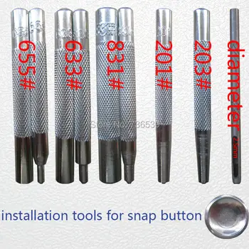 

Free shipping 655/633/831/203/201 hand installation tools for snap button