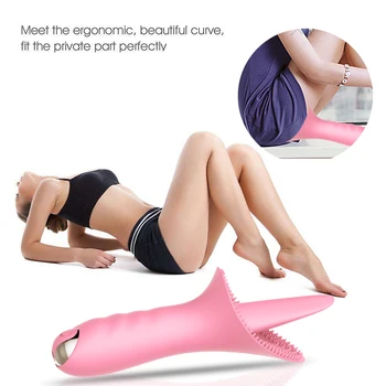 Powerful Sex Tongue Licking Vibrators For Women G Spot Clitoris Stimulation Massager Silicone Vibrator Erotic Sex Toys For Women 4