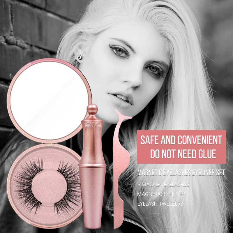 

Luxury Collection Magnetic Liquid Eyeliner & Magnetic False Eyelashes & Tweezer Set Waterproof Long Lasting Magnetic Eyeliner