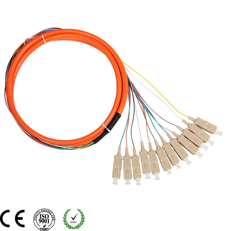 12 Cores Distribution Cable with SC/UPC Pigtail-MM(62.5)-OM1/ Optical Fiber Pigtail hifi 2 5mm 3 5mm 4 4mm balanced 8 cores braided headphone replacement upgrade cable for meze 99 classics