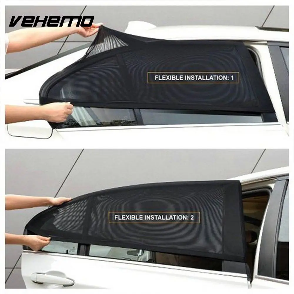 

Vehemo Black Sunshade Car Shield Universal Window Protector Sun Shade Window