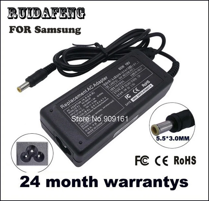 

19V 3.16A 5.5*3.0MM 60W AC Adapter for Samsung R429 R430 R428 R528
