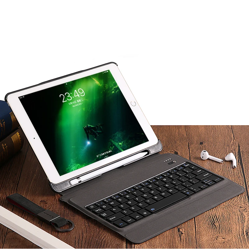 Новый чехол для клавиатуры, защитный ультра тонкий жесткий Корпус Folio Stand Smart Cover Беспроводная Bluetooth клавиатура для ipad air1/2 ipad pr