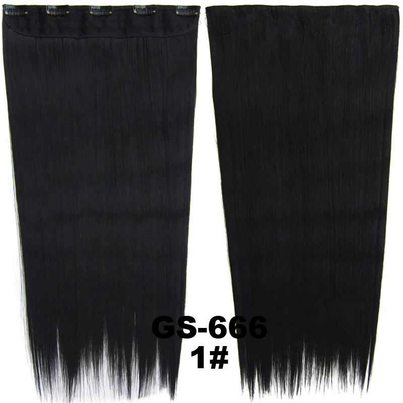 TOPREETY термостойкие B5 синтетические волосы 130gr 24 "60 см прямые 5 клипы на клип в наращивание волос GS-666