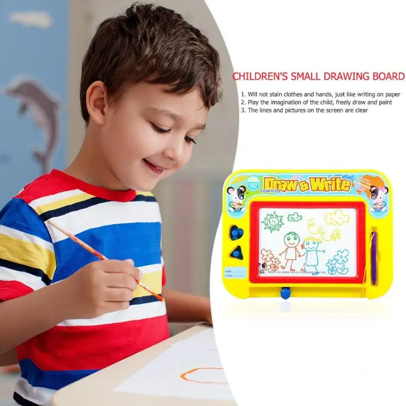 Доска для рисования с игрушками Красочные Магнитные Детские граффити игрушка для раннего развития четкие линии фотографии на чертежной