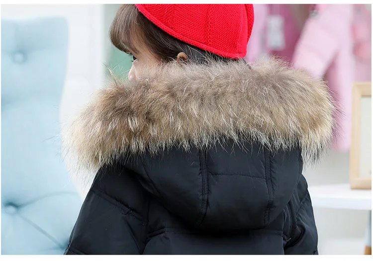 -30  degrees girls winter jackets fur hooded duck down jacket for girl clothes thick kids outerwear warm children coat parka 2017  4 5 6 7 8 9 years  little baby girls winter jackets for teenage girls winter jacket girls coat    (5)