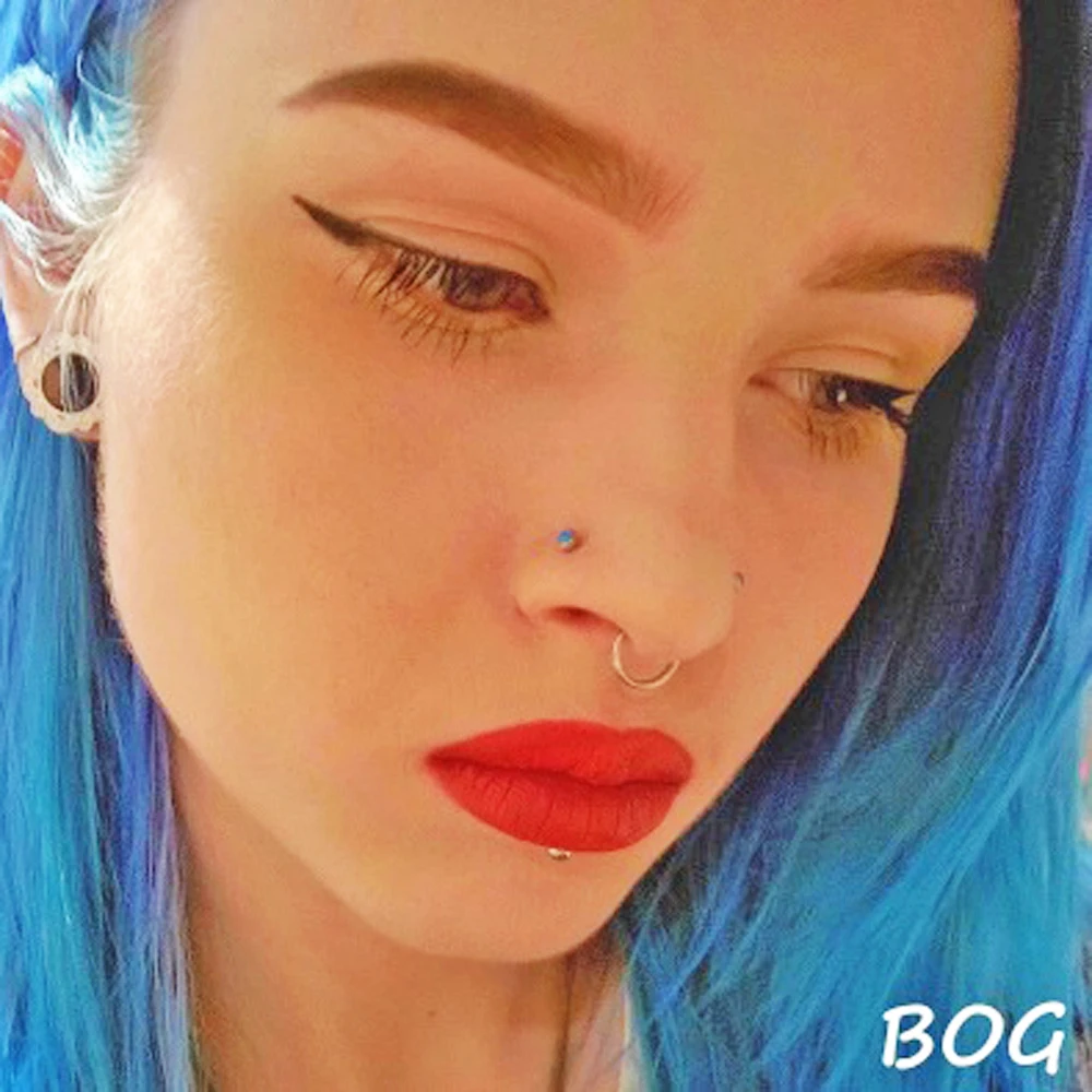 BOG G23 титановое шарнирное кольцо для носа 16 г и 14 соска кликер уха хрящ трагус